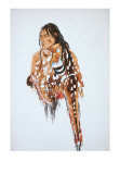 Ihkas-Kinne, Siksika Blackfeet Chief Plakat av Karl Bodmer