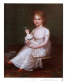 Girl Holding a Doll Prints by James Peale