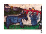 Blue Donkey Plakat autor Marc Chagall Blue Donkey Plakat autor Marc Chagall