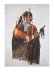Mandeh-Pahchu, Mandan Man Prints by Karl Bodmer