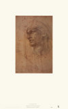 Tête d'Adam Affiche par Michelangelo Buonarroti 