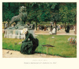 Im Jardin du Luxembourg, 1889 Poster von Charles Courtney Curran