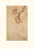 Etude d'homme nu Posters par Michelangelo Buonarroti 