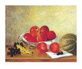 Naturaleza muerta con manzanas rojas Pósters por William Galvez