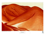 The Red Hills, Grey Sky Prints by Georgia O'Keeffe