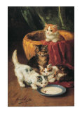 The Milk Dish Poster by Alfred Brunel De Neuville