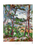 Paysage près d'Aix Affiches par Paul Cézanne