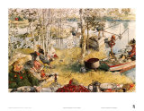 Pescando cangrejos Láminas por Carl Larsson Pescando cangrejos Láminas por Carl Larsson