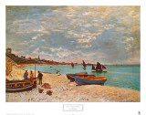 La plage de Sainte-Adresse Posters par Claude Monet