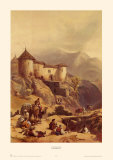 Forteresse de Ghulab Sinj Art par David Roberts