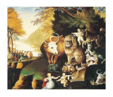 Peaceable Kingdom Poster by Edward Hicks