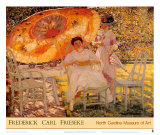 Der Gartenschirm, 1909 Poster von Frederick Carl Frieseke