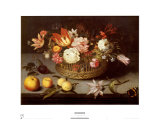Corbeille de Fleurs Prints by Johannes Bosschaert