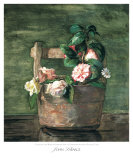 Camellias and Roses in Japanese Vase Art by John Lafarge