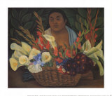 Vendedora de flores Póster por Diego Rivera Vendedora de flores Póster por Diego Rivera
