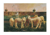 Five Lambs, 1988 Prints by Richard Yaco