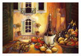 Kitchen in Tuscany Posters by Karel Burrows