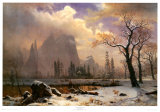 Yosemite im Winter Kunstdrucke von Albert Bierstadt