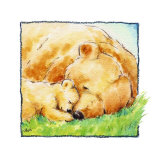Mother Bear's Love II Print by Makiko 