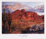 Golden Hour of the Superstitions Poster by Charlotte Klingler