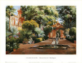 Ein Garten in Sevilla Poster von Manuel Garcia Y Rodriguez