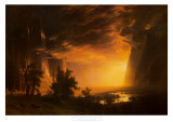 Sonnenuntergang im Yosemite-Tal, 1868 Kunstdrucke von Albert Bierstadt