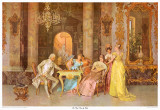 Le jeu d'échecs Affiche par F. Beda