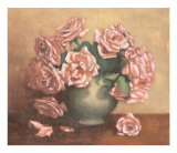 French Cottage Roses II Art by Linda Hanly