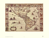 Map of North and South America Prints by Joan Blaeu