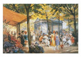 Le marché aux fleurs Affiches par Eugene Auguste Deully