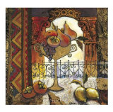 Golden Kilim II Art by Karel Burrows