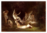 Nymphäum, 1878 Poster von William Adolphe Bouguereau