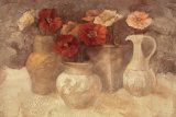 Mohnblumen in Weiß Kunstdruck von Albena Hristova