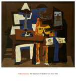 Three Musicians, c.1921 Art by Pablo Picasso