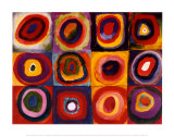 Wassily Kandinsky - Barevná studie čtverců (Farbstudie Quadrate, cca 1913) Plakát Wassily Kandinsky - Barevná studie čtverců (Farbstudie Quadrate, cca 1913) Plakát