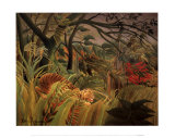 Tiger in a Tropical Storm Kunstdrucke von Henri Rousseau