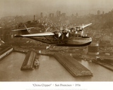 China Clipper, San Francisco, California, 1936 Poster van Clyde Sunderland China Clipper, San Francisco, California, 1936 Poster van Clyde Sunderland