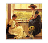 Sun and Moon Flowers Prints by George Leslie