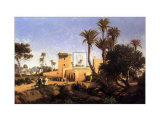 Moorish Buildings at Elche, Spain Posters av Adolphe Paul E. Balfourier