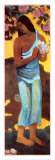 Mujer tahitiana con flor Poster por Paul Gauguin Mujer tahitiana con flor Poster por Paul Gauguin