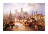 The Brayford Pool and Lincoln Cathedral Poster by John Wilson Carmichael