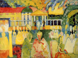 Dame in Krinolinen Print by Wassily Kandinsky