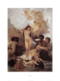 Birth of Venus Print by William Adolphe Bouguereau