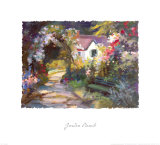 Garden Bench Print by Dawna Barton