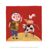 Elle a amené la vache Art par Barbara Olsen