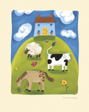 Blaues Farmhaus Poster von Sophie Harding