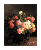 Basket of Roses Posters by Hans Looscher