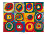 Colour Study - Squares And Concentric Circles Affiches par Wassily Kandinsky
