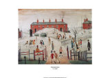 The Schoolyard Print by Laurence Stephen Lowry