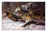 Wölfe im Winter Kunstdrucke von D. Van Heerde